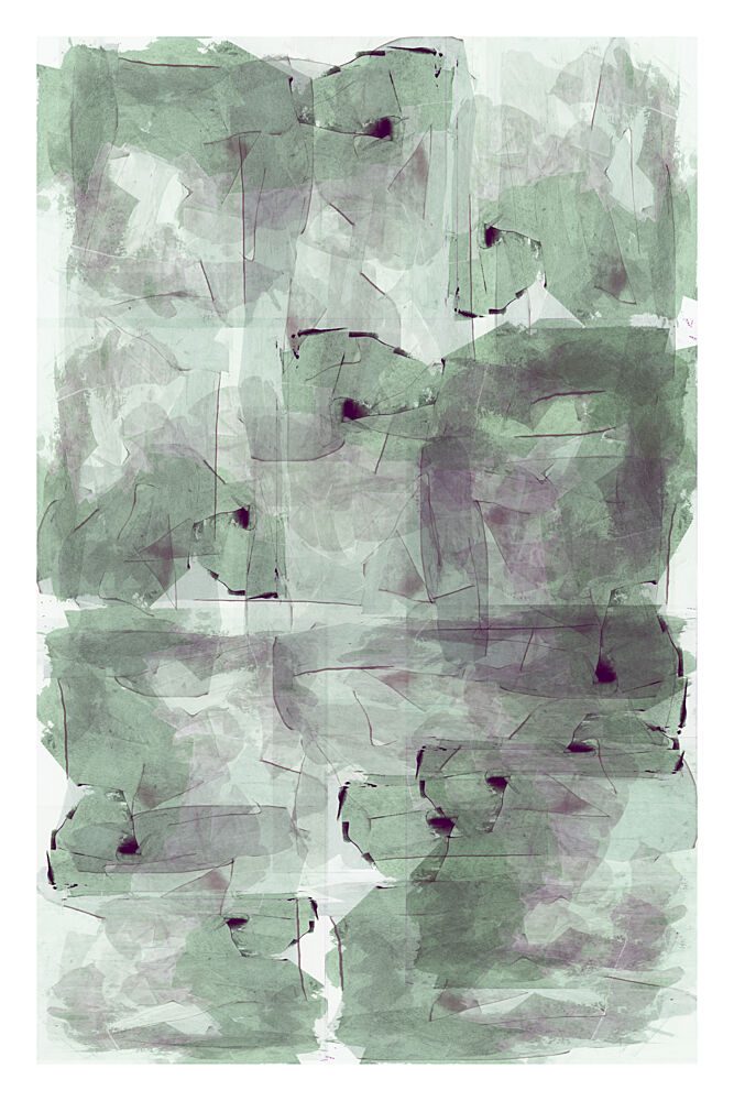 Layered Green Abstract art print by Cartissi for $57.95 CAD
