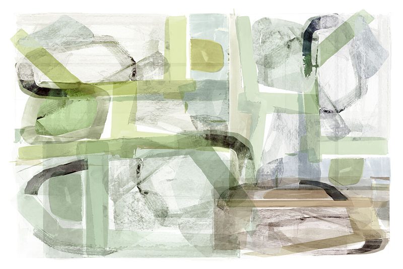 Soft Green Abstract Shapes art print by Cartissi for $57.95 CAD