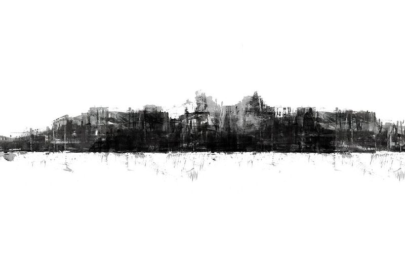Monochrome City Silhouette art print by Cartissi for $57.95 CAD