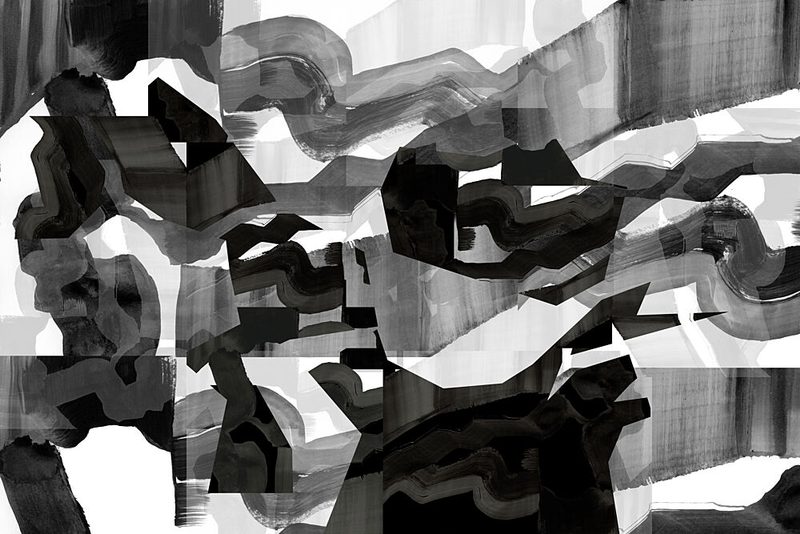 Dynamic Grayscale Abstraction art print by Cartissi for $57.95 CAD