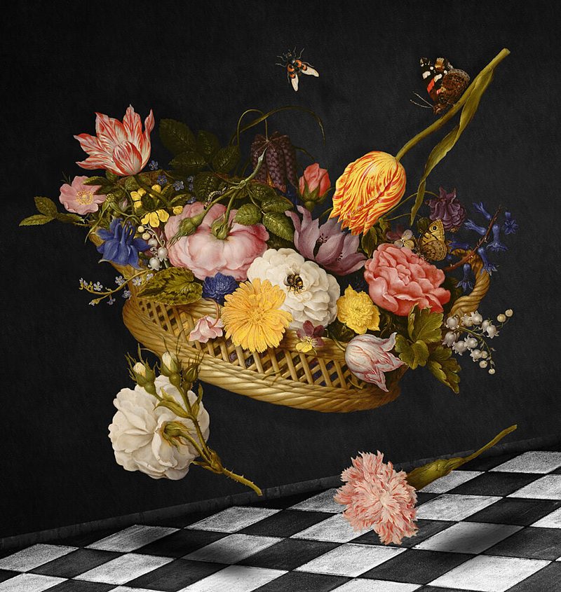 Dramatic Floral Spill art print by Marja van den Hurk for $57.95 CAD