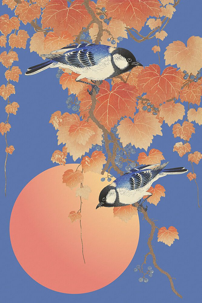 Autumn Birds Sunrise art print by Marja van den Hurk for $57.95 CAD
