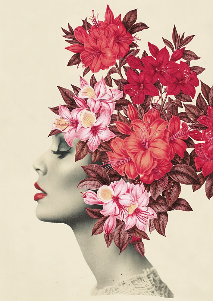 Elegant Woman Blooms art print by Marja van den Hurk for $57.95 CAD