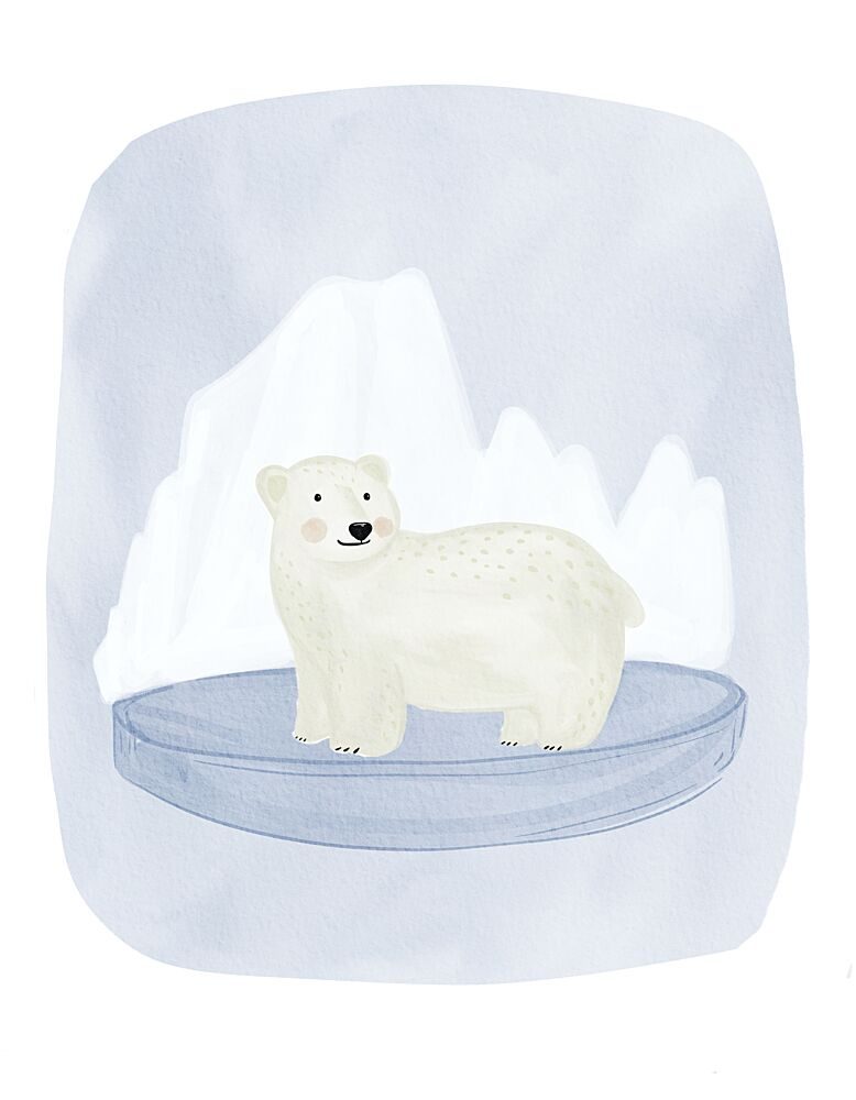 Cute Arctic Bear art print by Nikita Jariwala for $57.95 CAD