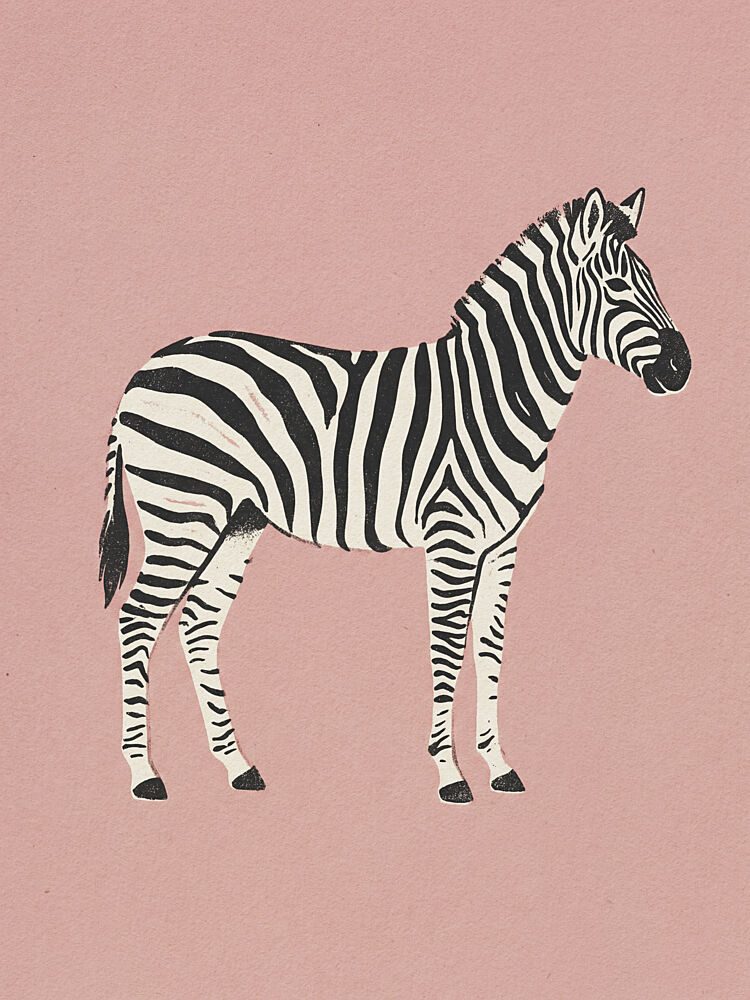 Zebra Pink Profile art print by Andreas Magnusson for $57.95 CAD