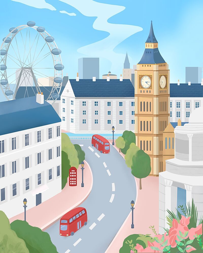 London City art print by Petra Lizde for $57.95 CAD