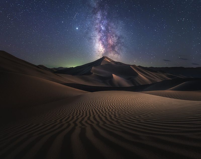Milky Way Desert Night art print by NingYun Ye for $57.95 CAD