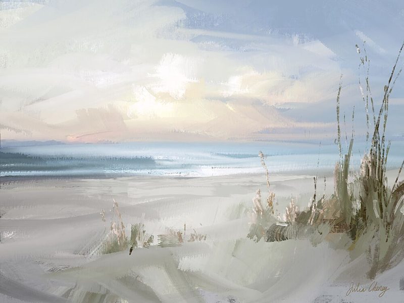 Beach Sunset art print by Julia Cheney for $57.95 CAD