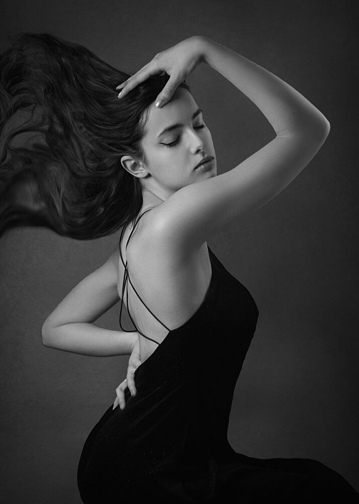 Flowing Hair Elegant Pose art print by Teodora Codreanu for $57.95 CAD