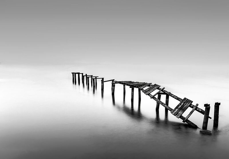 Serene Broken Pier art print by Giuseppe Galli for $57.95 CAD