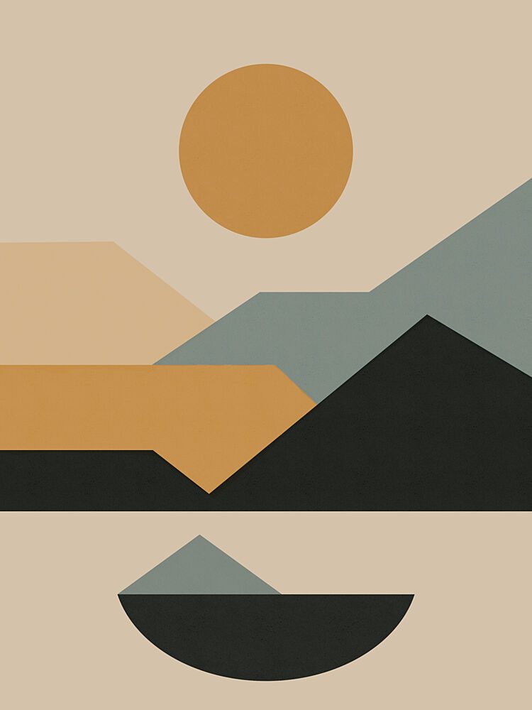 Abstract Desert Sun Reflection art print by Little Dean for $57.95 CAD