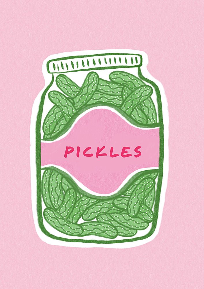 Whimsical Pickle Jar art print by Aislinn Simmonds for $57.95 CAD