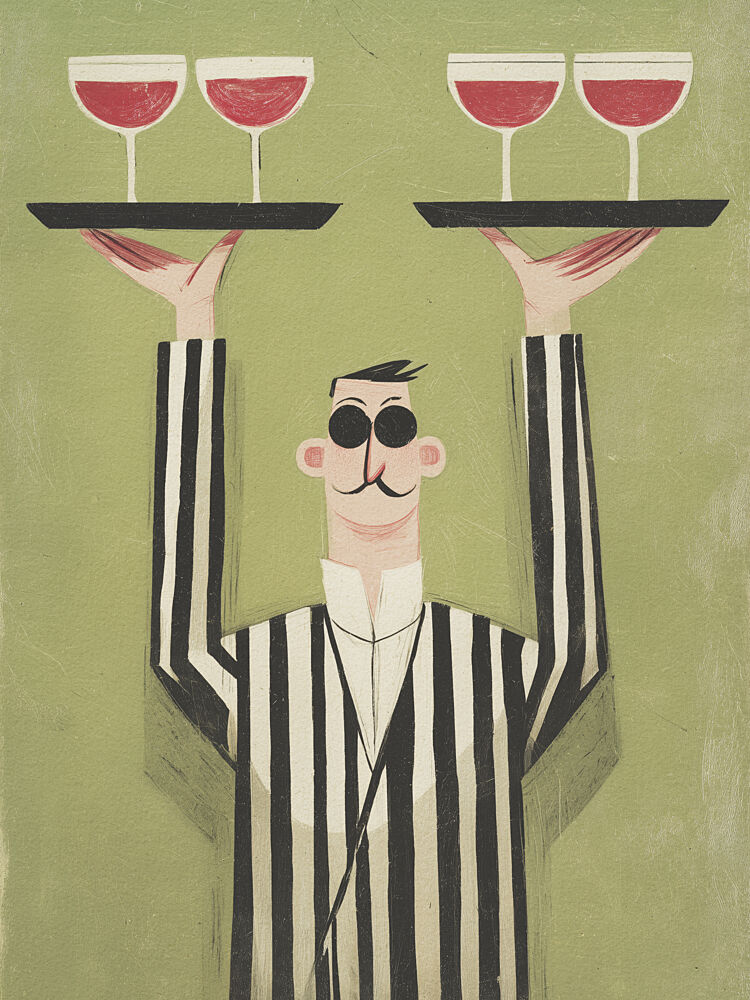 Elegant Waiter Service art print by Andreas Magnusson for $57.95 CAD
