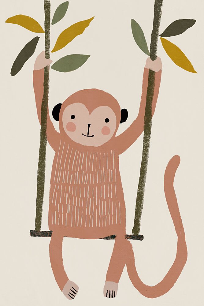 Swingingmonkey art print by Treechild for $57.95 CAD