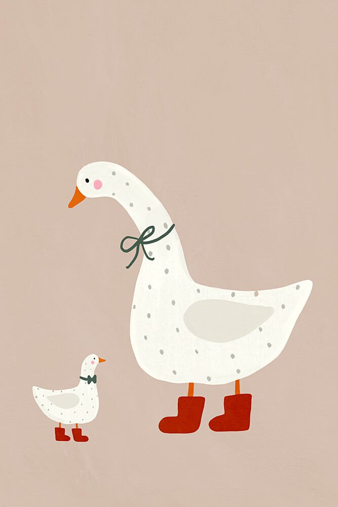 Goose and Gosling art print by Treechild for $57.95 CAD