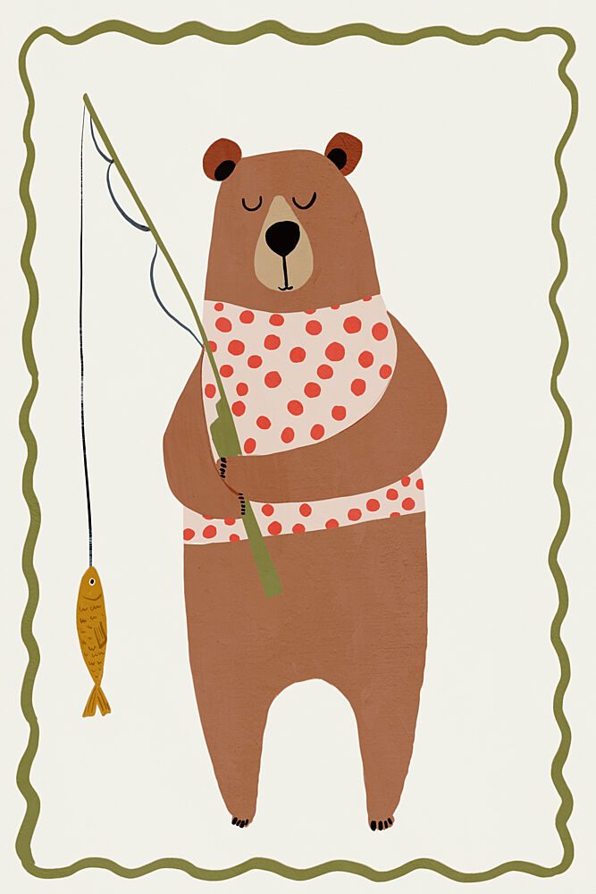 Fishingbear art print by Treechild for $57.95 CAD