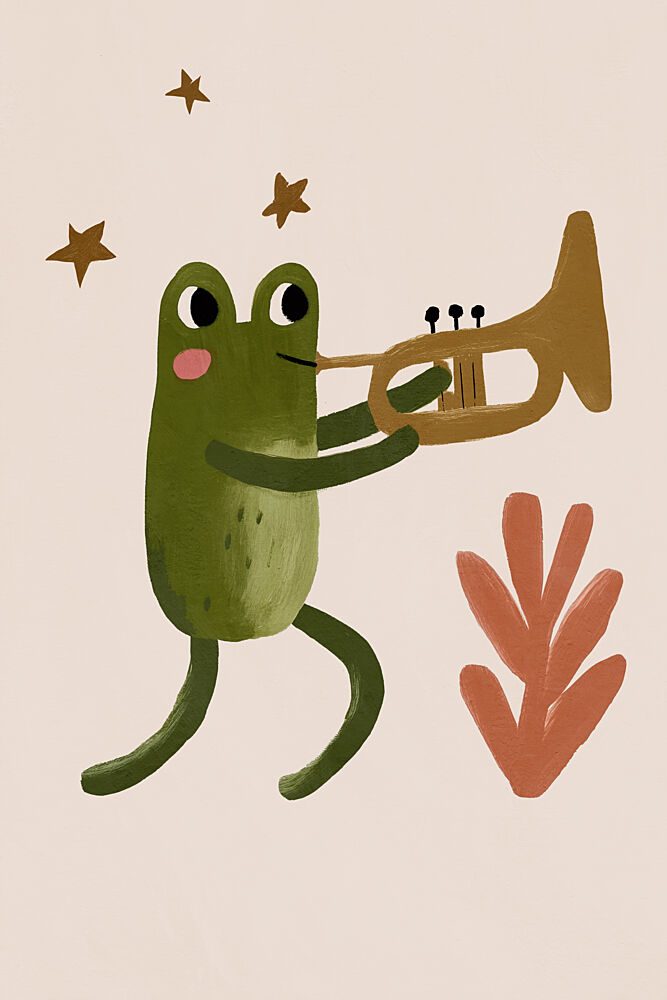 Frogandtrumpet art print by Treechild for $57.95 CAD