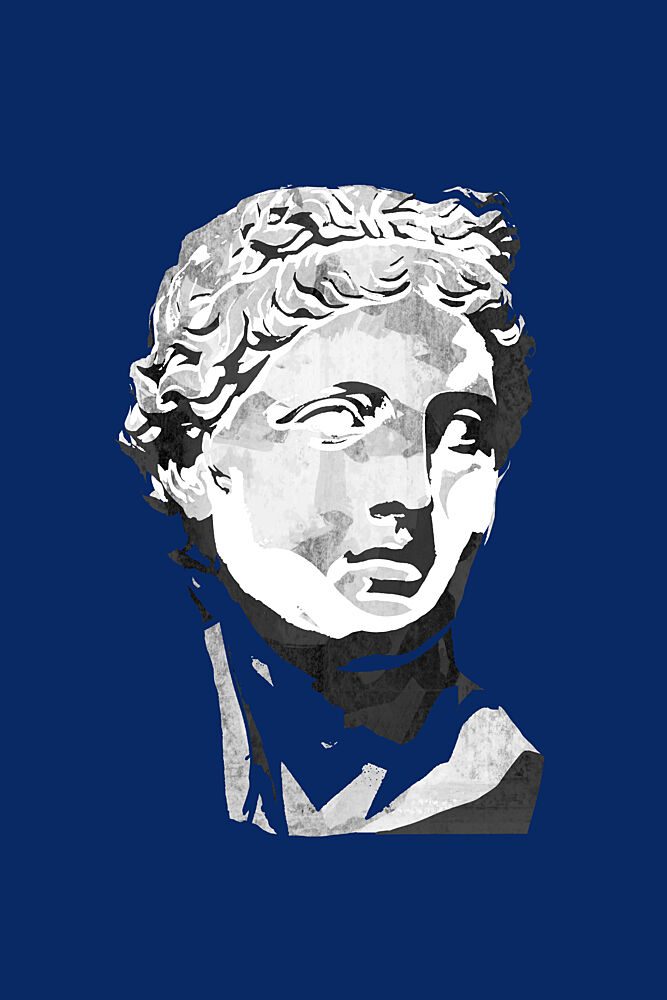 Serene Classical Bust art print by Cartissi for $57.95 CAD