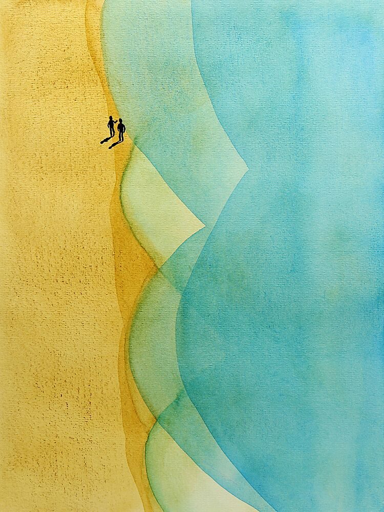 Serene Beach Walk art print by Natalie Bruns for $57.95 CAD