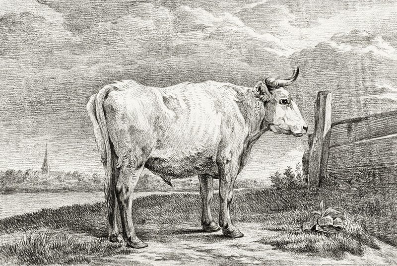 Standing Bull 1817 art print by Jean Bernard for $57.95 CAD