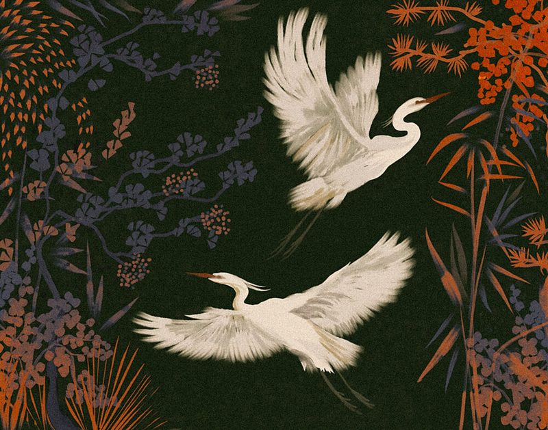 Elegant Egrets Flight art print by Josie George for $57.95 CAD