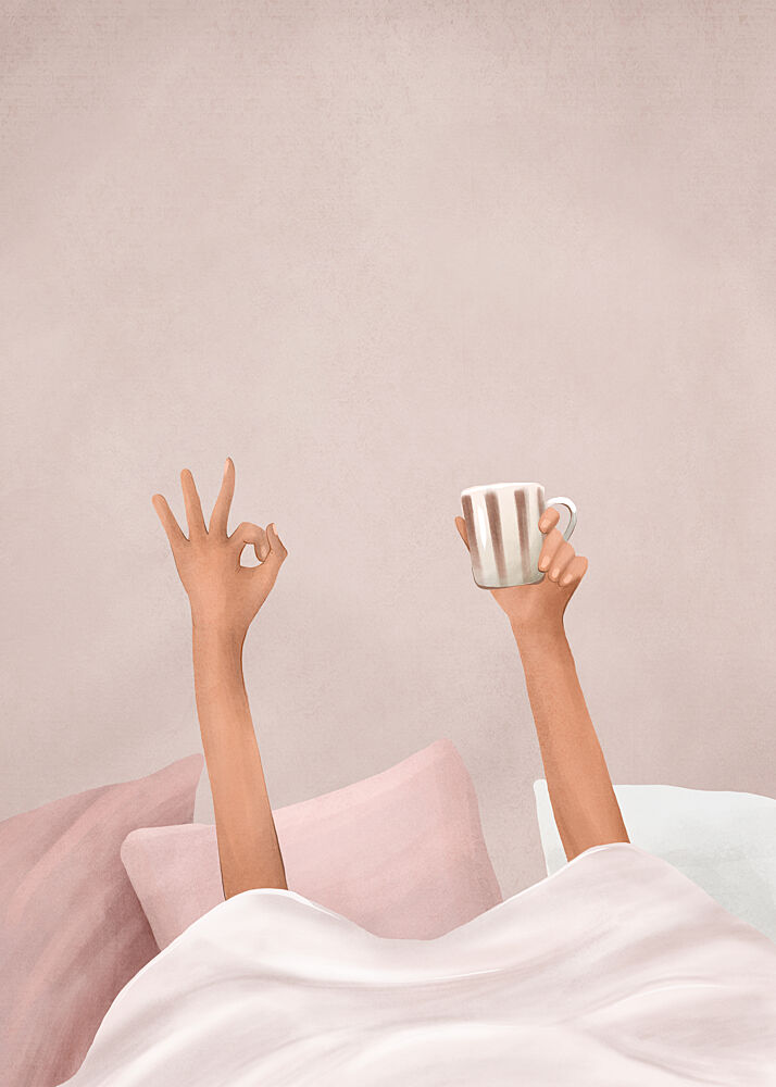 Cozy Morning Coffee art print by Flow Line for $57.95 CAD