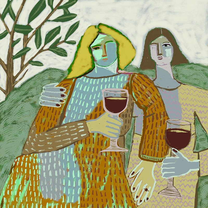 Outdoor Wine Companions art print by Sharyn Bursic for $57.95 CAD