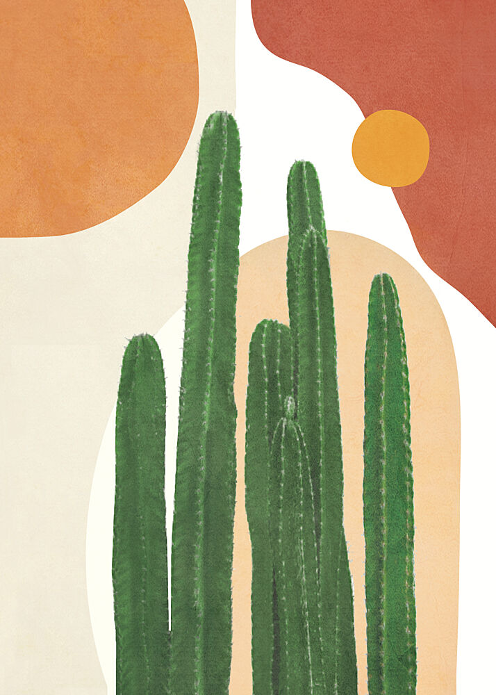 Boho Desert Cacti art print by Flow Line for $57.95 CAD