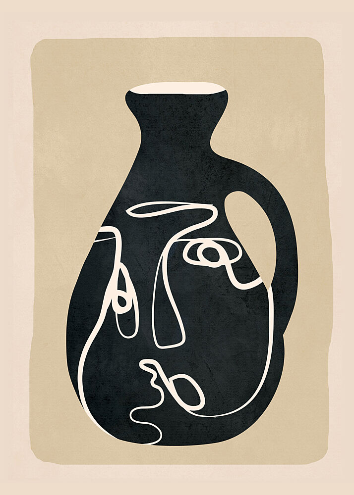 Abstract Face Vase art print by Flow Line for $57.95 CAD
