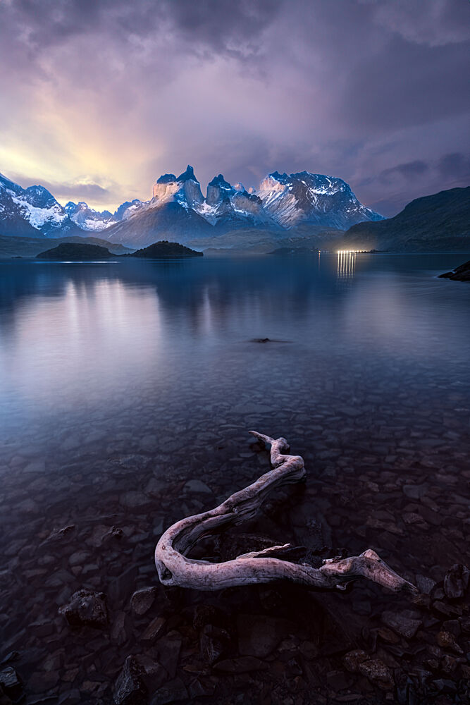 Serene Mountain Lake Dawn art print by Kristel Dickau for $57.95 CAD