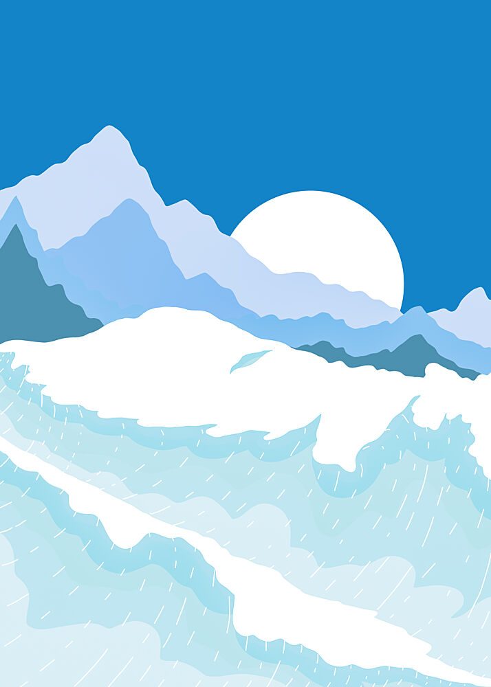 Snowy Mountain Sun art print by Stephen Wade for $57.95 CAD