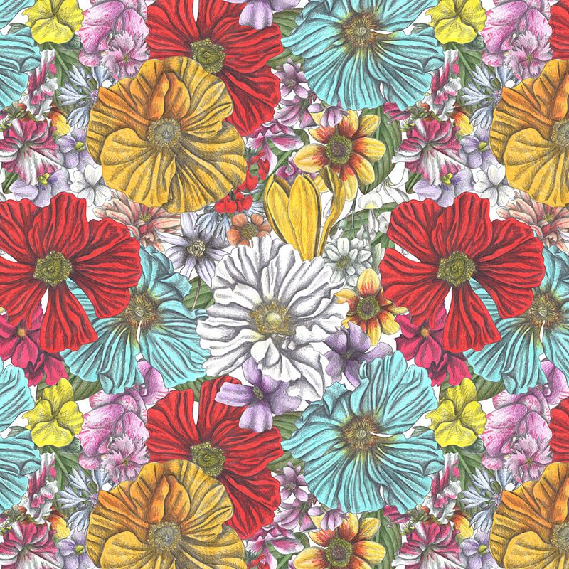 Vibrant Floral Garden art print by Cecilia Battaini for $57.95 CAD