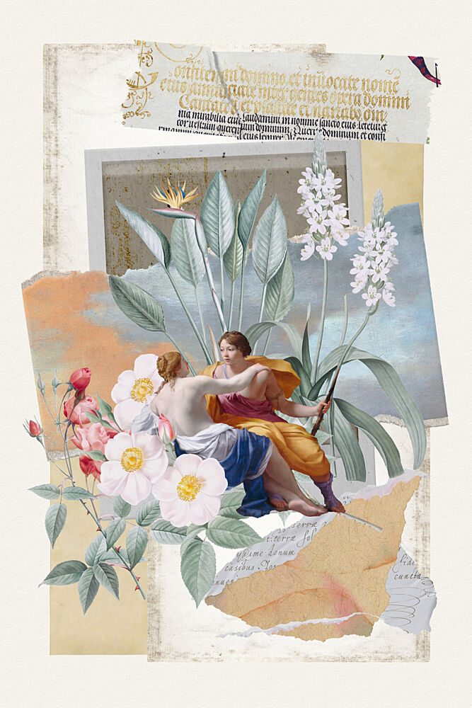 Classical Garden Collage art print by Marja van den Hurk for $57.95 CAD