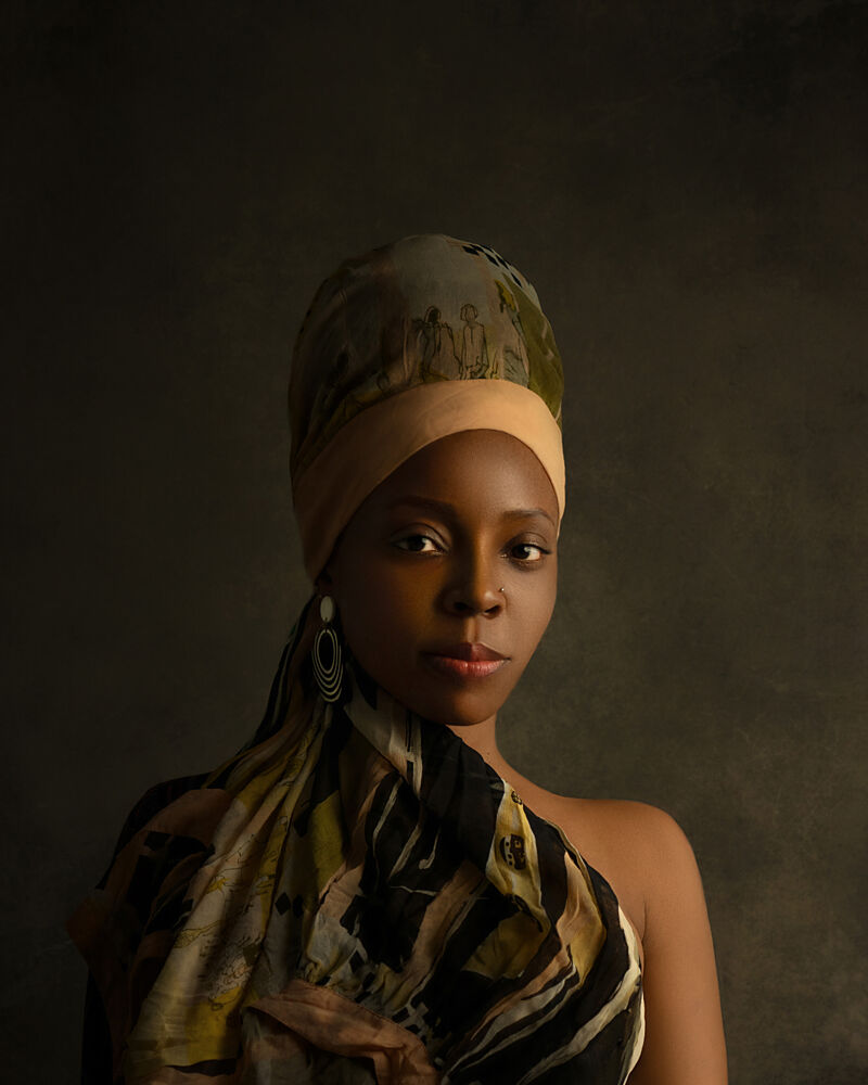 Elegant Turban Portrait art print by Maryamzandii for $57.95 CAD