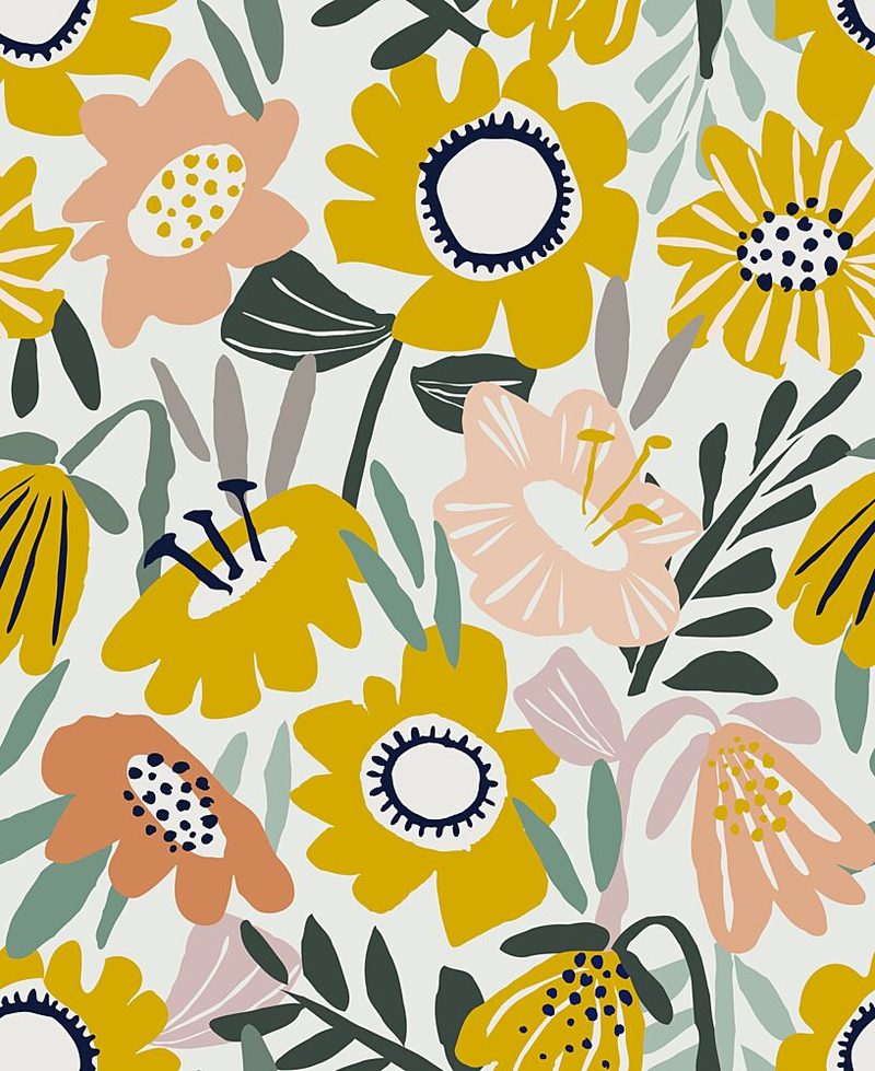 Colorful Abstract Flowers art print by Annick for $57.95 CAD
