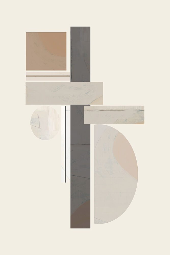 Neutral Geometric Forms art print by Cartissi for $57.95 CAD