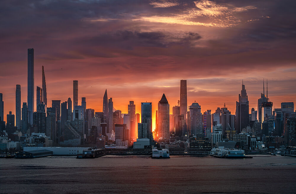 Manhattan Sunset Glow art print by Wei David Dai for $57.95 CAD