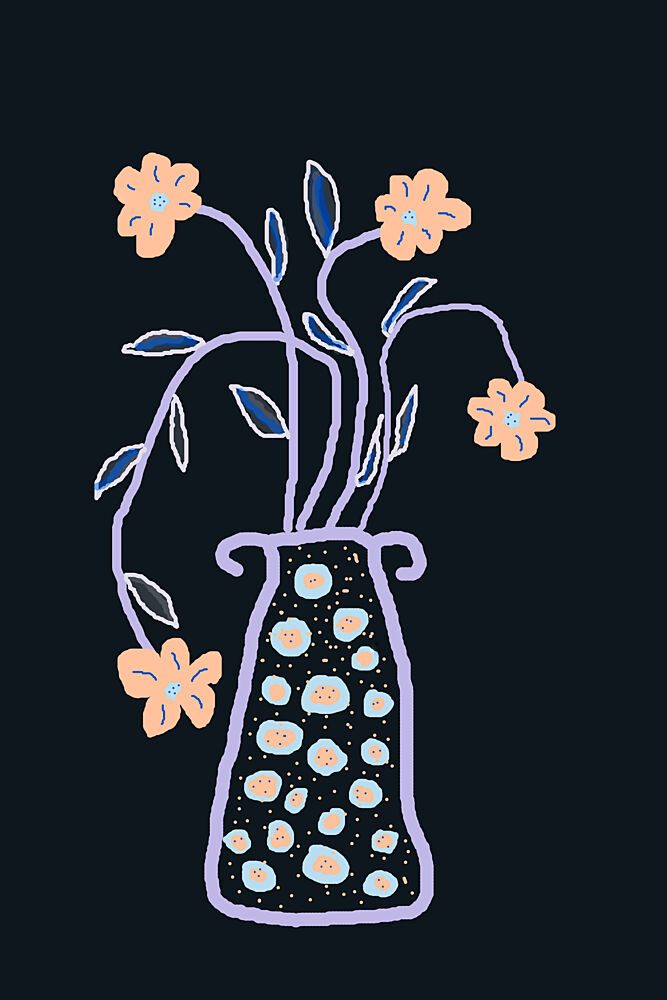 Whimsical Flowers Vase art print by Christina Sillen for $57.95 CAD