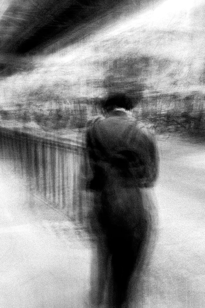 Pensive Man Blurred art print by Debdip Maitra for $57.95 CAD