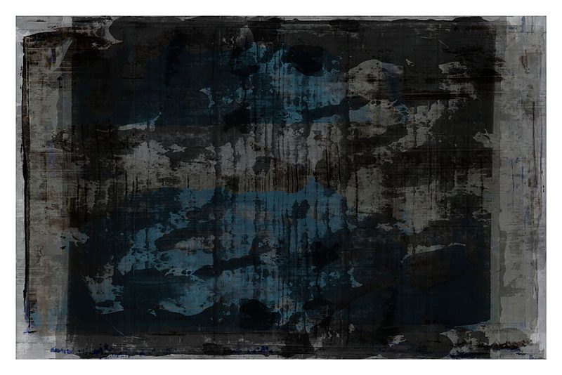 Dark Blue Grunge Abstract art print by Cartissi for $57.95 CAD
