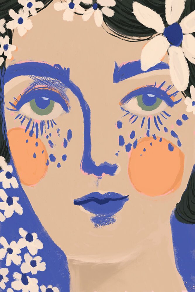 Blue Bloom art print by Treechild for $57.95 CAD
