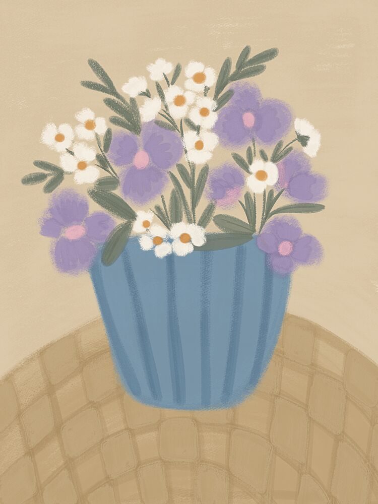 Soft Purple Flowers art print by Nikita Jariwala for $57.95 CAD