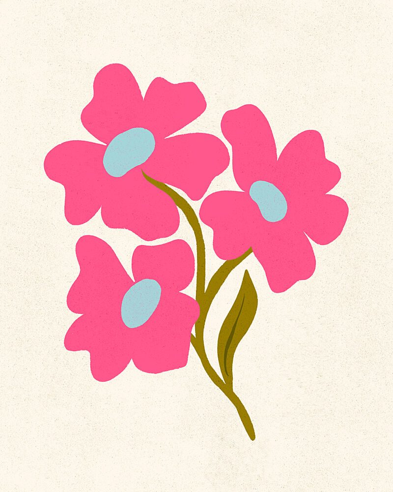 Pink Modern Bouquet art print by Angela Minca for $57.95 CAD