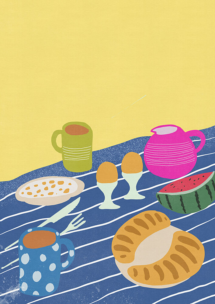 Happy Summer Breakfast art print by Nicholas for $57.95 CAD