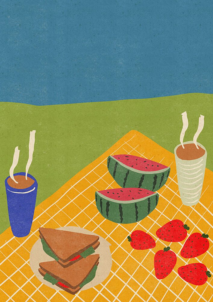 Summer Picnic Spread art print by Nicholas for $57.95 CAD