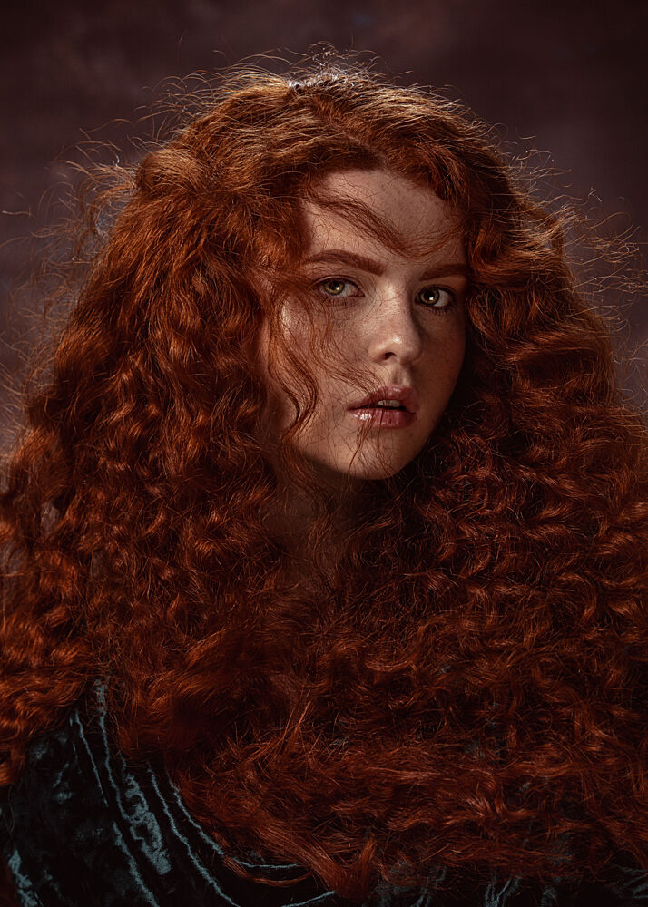 Redhead Woman Portrait art print by Tatya Lushchyk for $57.95 CAD