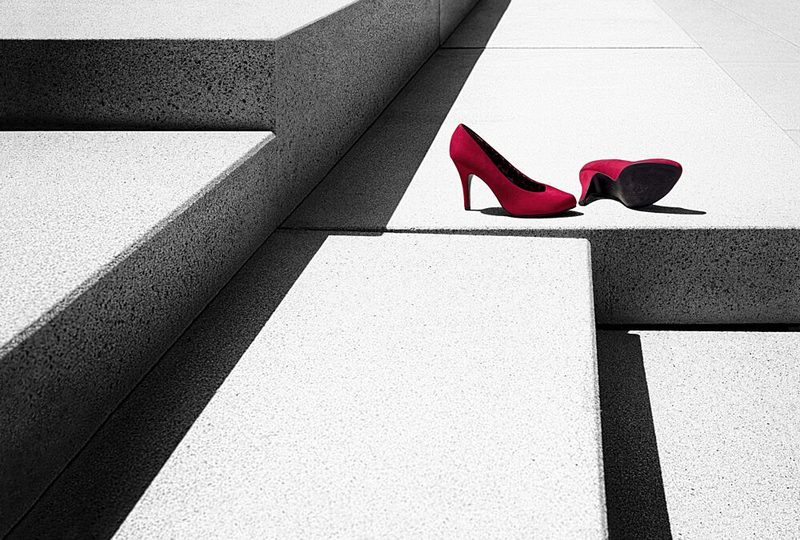 Red Heels on Steps art print by Karin Kilb for $57.95 CAD