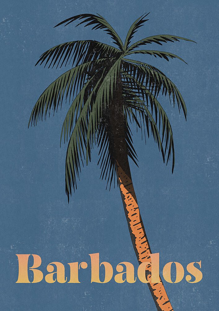 Vintage Barbados Palm art print by Nicholas for $57.95 CAD