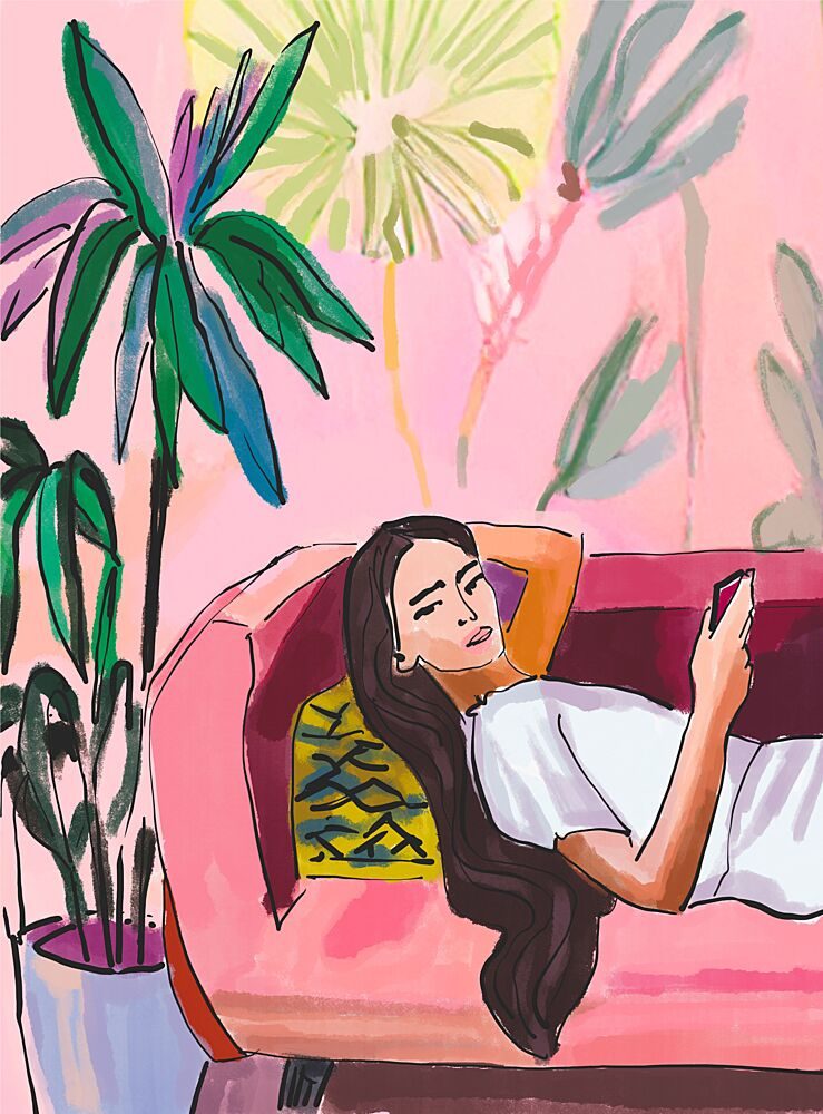 Relaxing at Home with Plants art print by Beate Tubach for $57.95 CAD