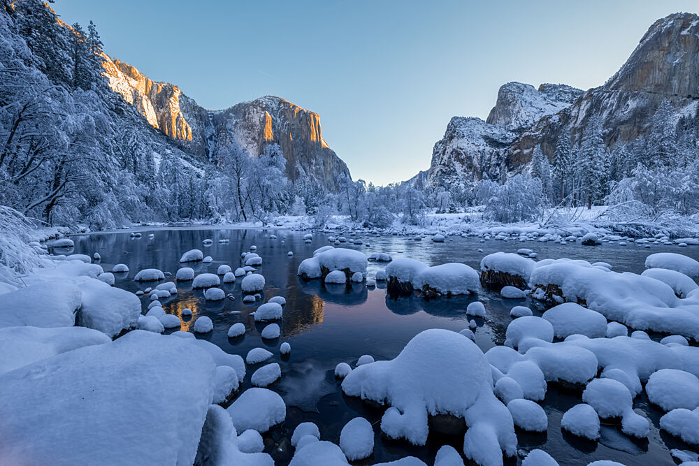 Golden Light Winter Valley art print by DonnaHom Apa for $57.95 CAD